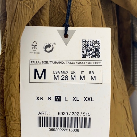 NWT. Zara Creased-Effect Dress TRF. Size M. - Picture 9 of 9